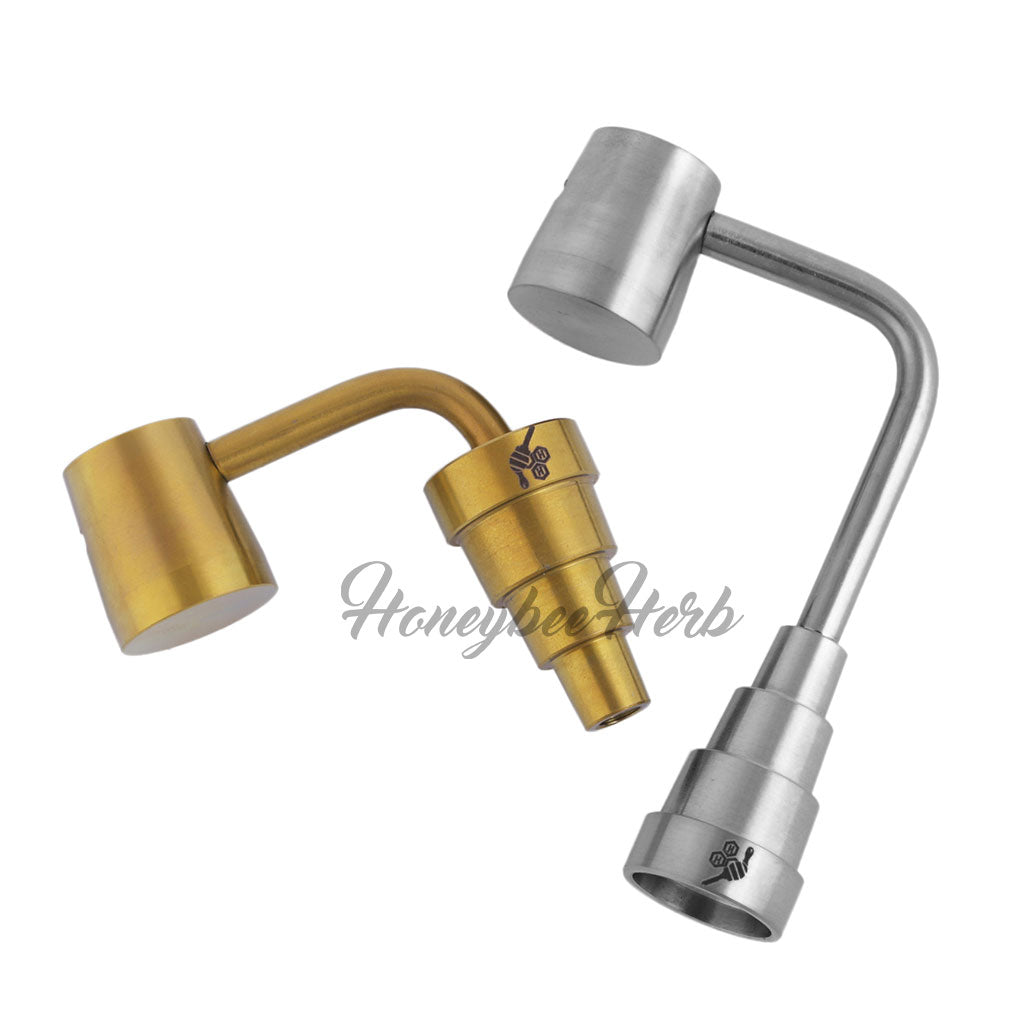 Honeybee Herb Titanium 6-in-1 Long-Neck Universal Banger for Dab Rigs