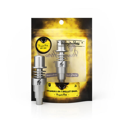 Honeybee Herb Titanium 6-in-1 Skillet Enail Dab Nail - Universal Fit, Grade 2