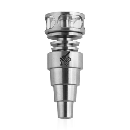 Honeybee Herb Titanium 6-in-1 Cage Hybrid Dab Nail with Quartz Dish