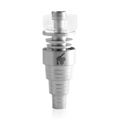 Honeybee Herb Titanium 6-in-1 Hybrid Dab Nail with Quartz Dish