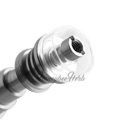 Honeybee Herb Titanium 6-in-1 Hybrid Dab Nail with Quartz Dish