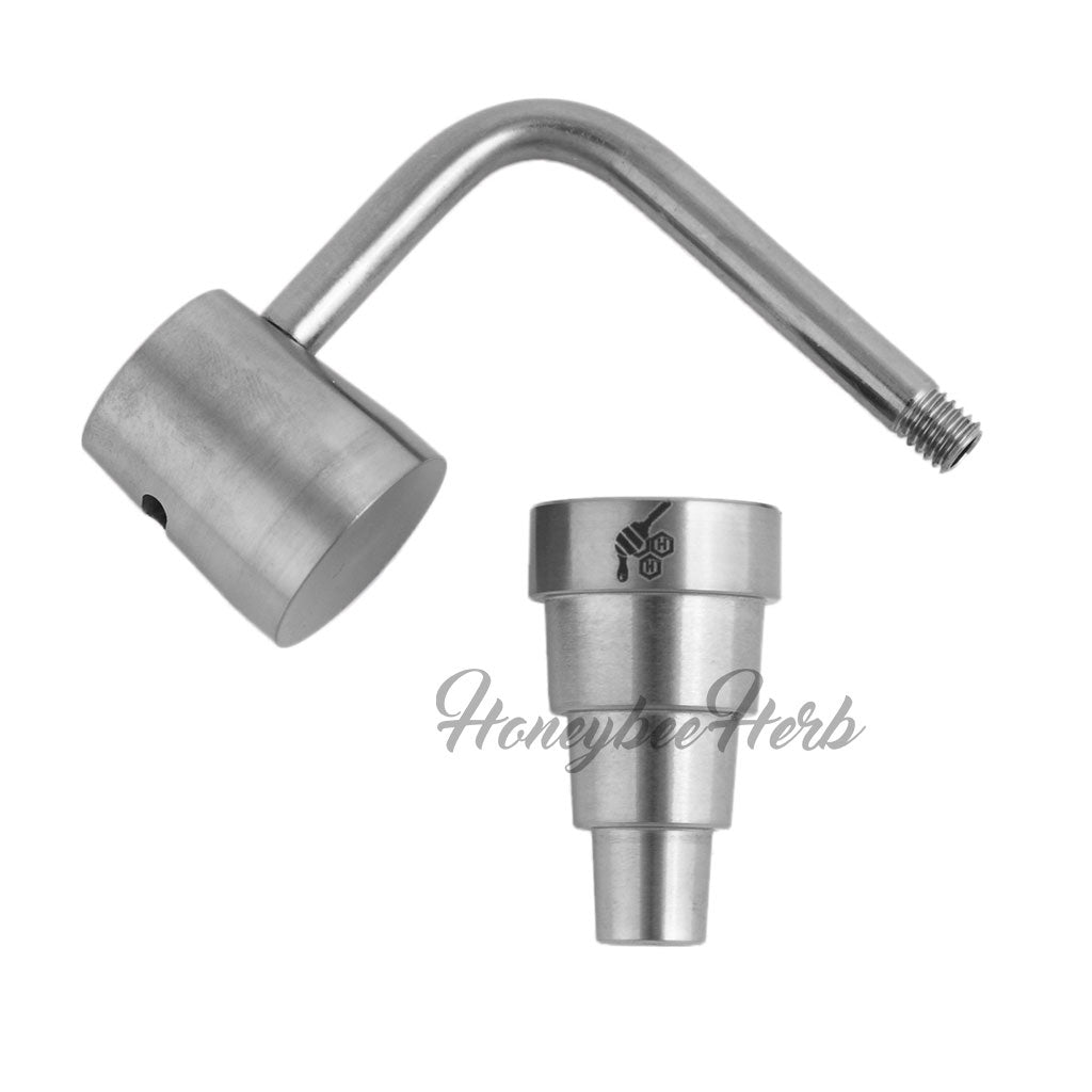 Honeybee Herb Titanium 6-in-1 Long-Neck Universal Banger for Dab Rigs