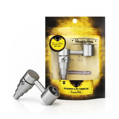 Honeybee Herb Titanium 6-in-1 Universal Sidecar Dab Nail - Grade 2, Carb Cap Compatible