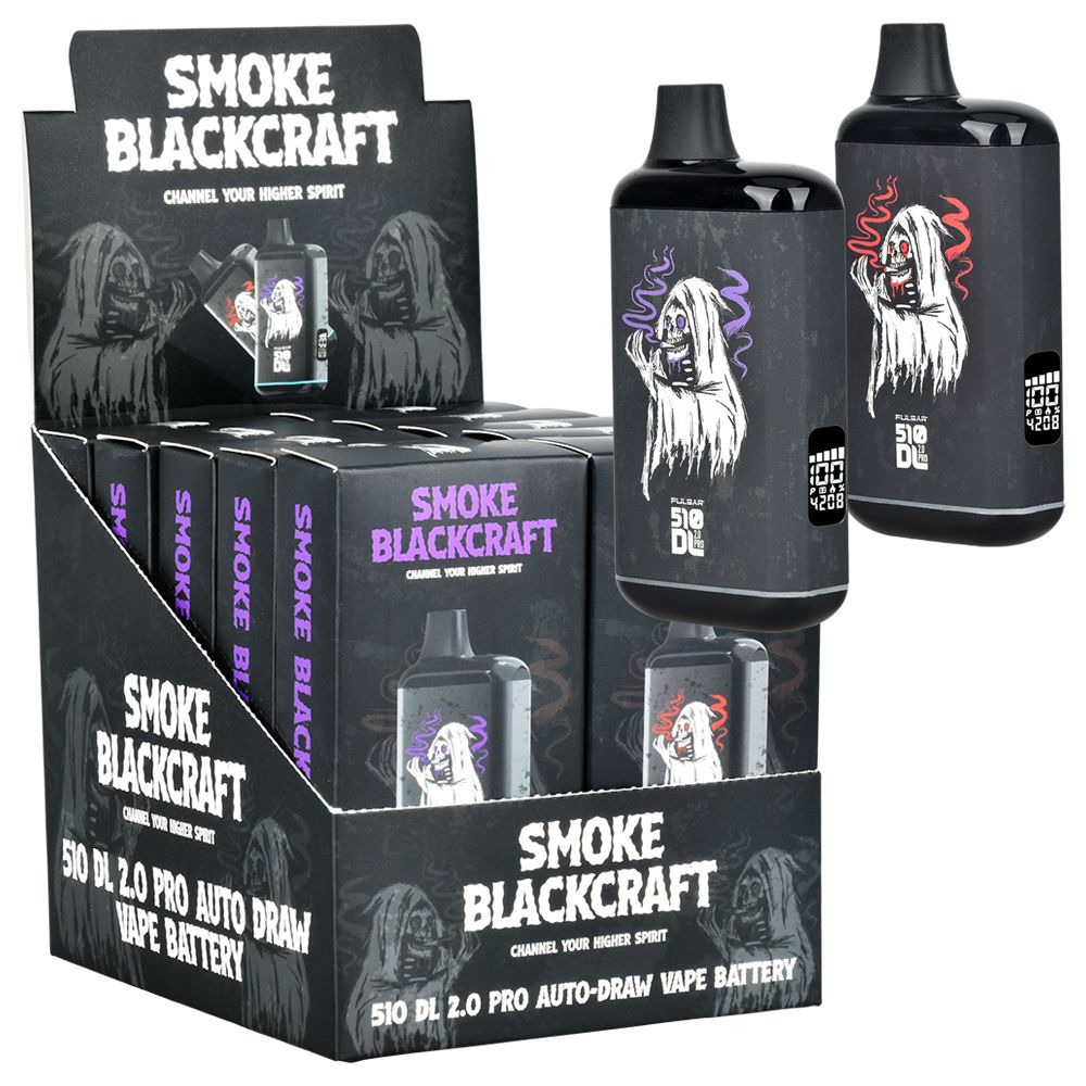 Pulsar Smoke BlackCraft 510 DL PRO 2.0 Vape Bar - 1000mAh VV, Assorted Colors