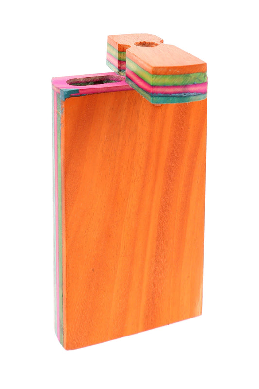 Multicolor Layered Wood Dugout “Rainbow Rail” – 4″ – Assorted Colors