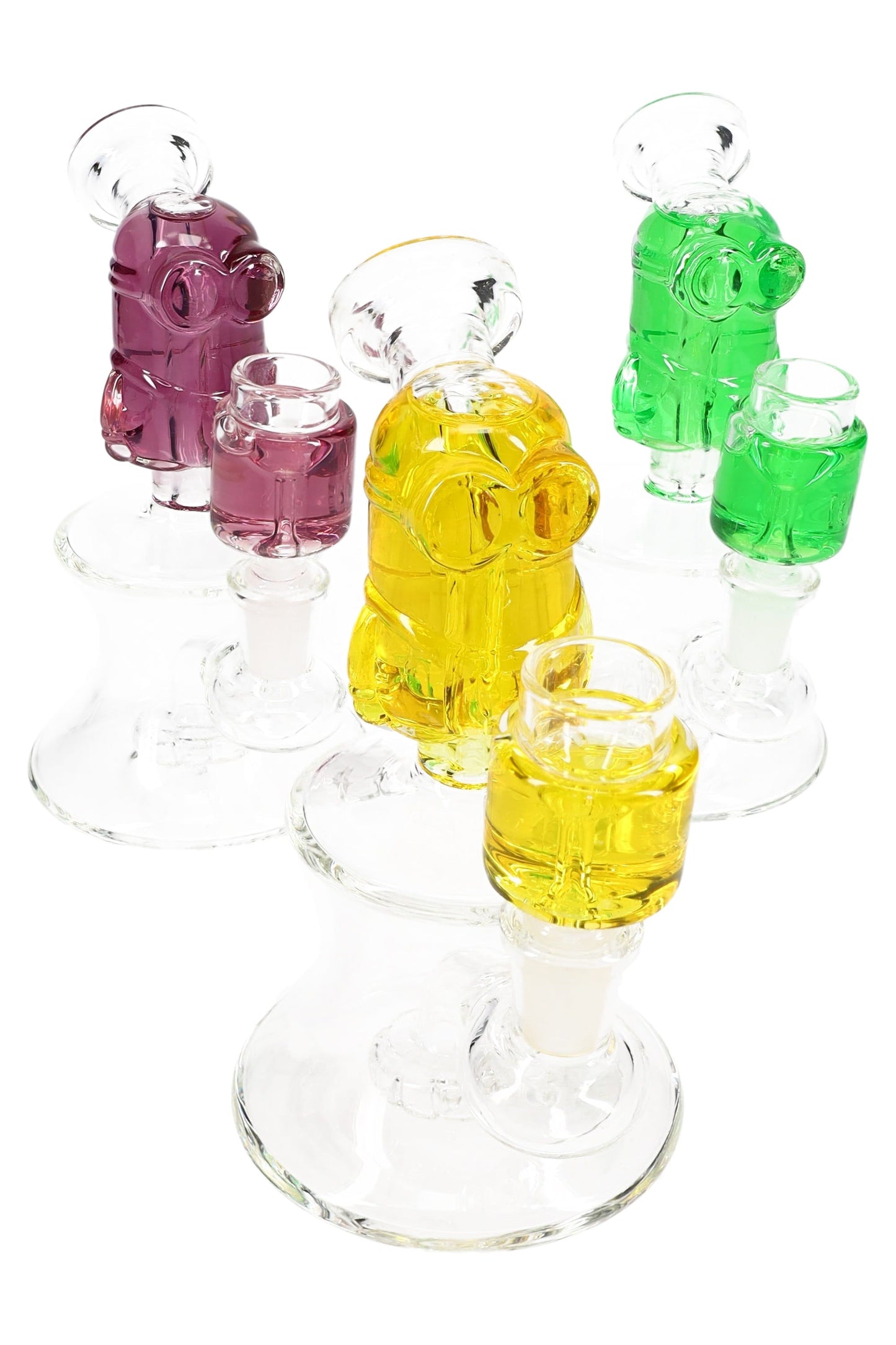 Stemless GoG Fluid-Filled Mini Bong “Sidekick” – Showerhead Perc – 6½″