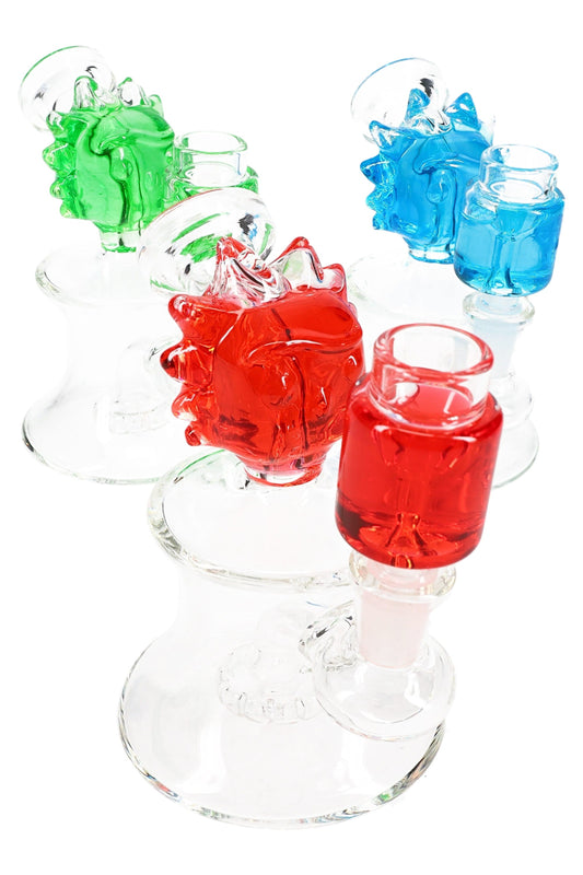 Glass Bong “Ricky” – Fluid-Filled – Showerhead Perc – 5½″
