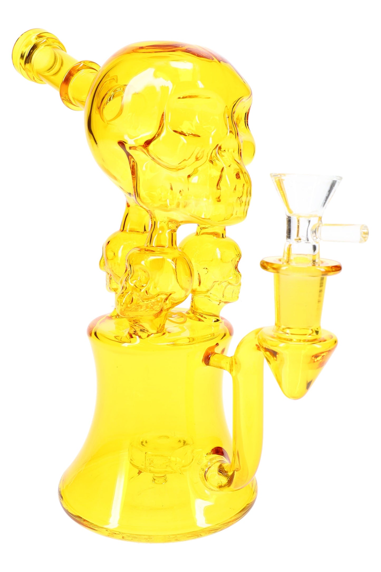 GoG Skull Recycler Bong – 8½″ – Showerhead Perc – Assorted Colors