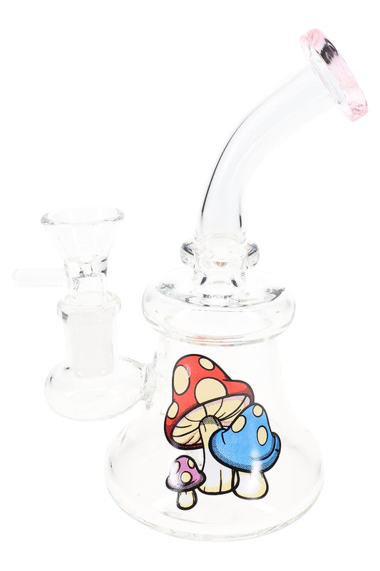 GoG Decal Stemless Beaker Bong – 6″ – Showerhead Perc – Assorted