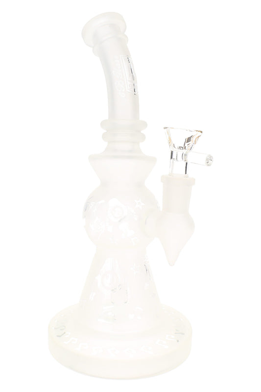 Frosted Stemless Water Pipe – 9½″ – Assorted Designs