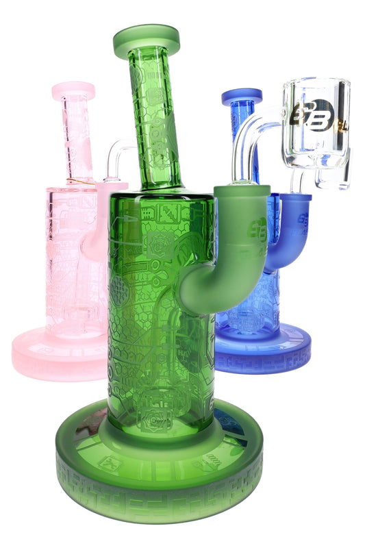 6B Glass Biotech Frosted Dab Rig – 8″ – Assorted Colors