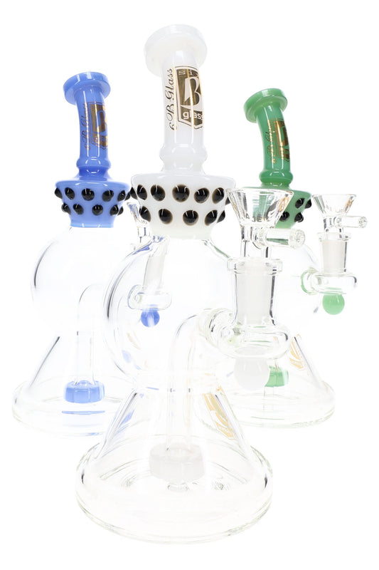 6B Glass Stemless Water Pipe – 9″ – Assorted Colors