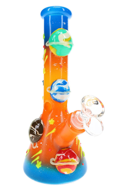 6B Glass Glow-in-the-Dark Planetary 9.5" Beaker Bong