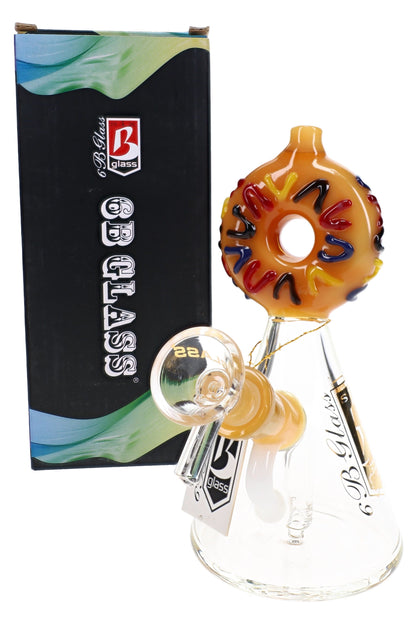 6B Glass Donut 6.5" Beaker Bong with Sprinkles