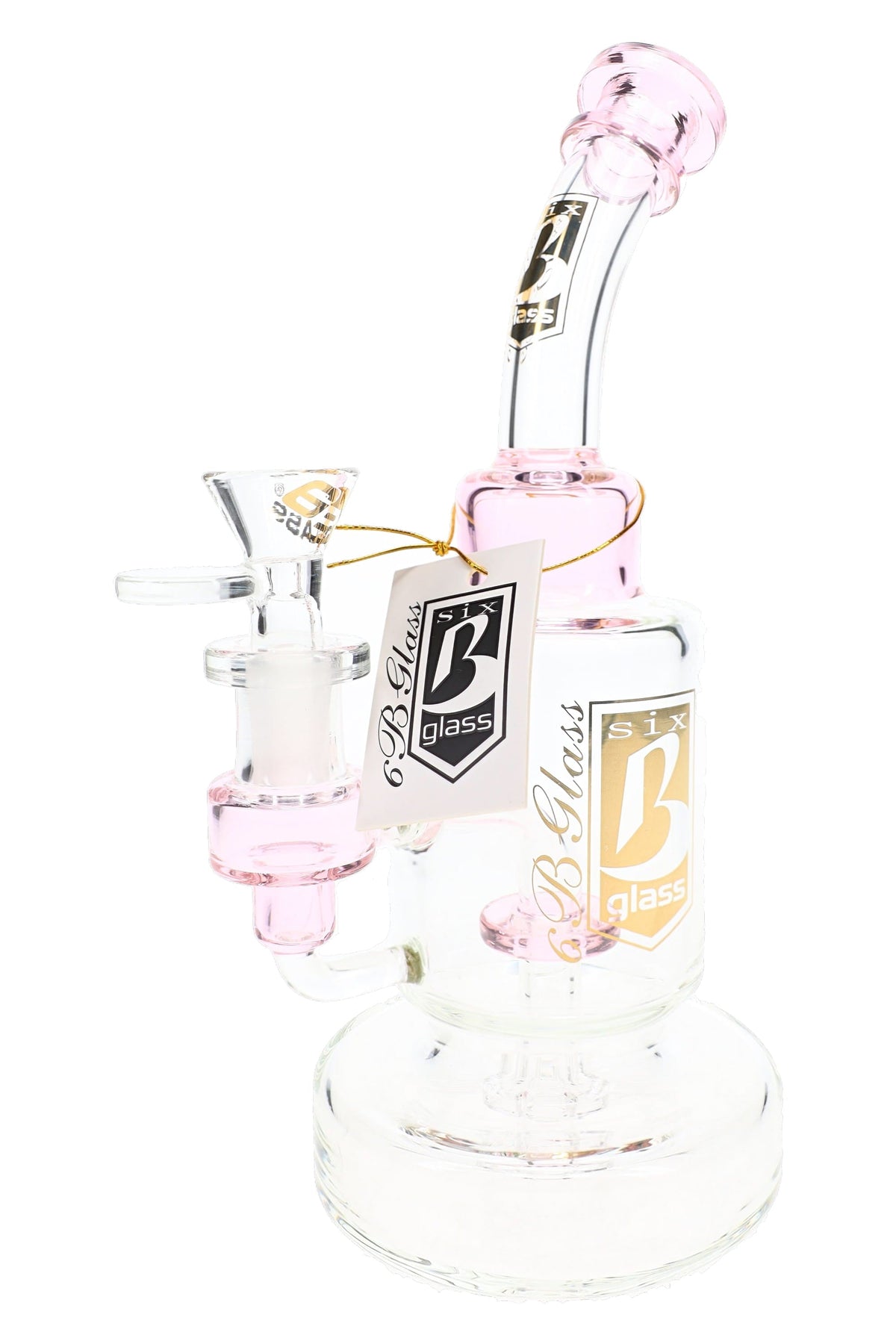6B Glass Bent Neck Showerhead Perc 8.5" Bong