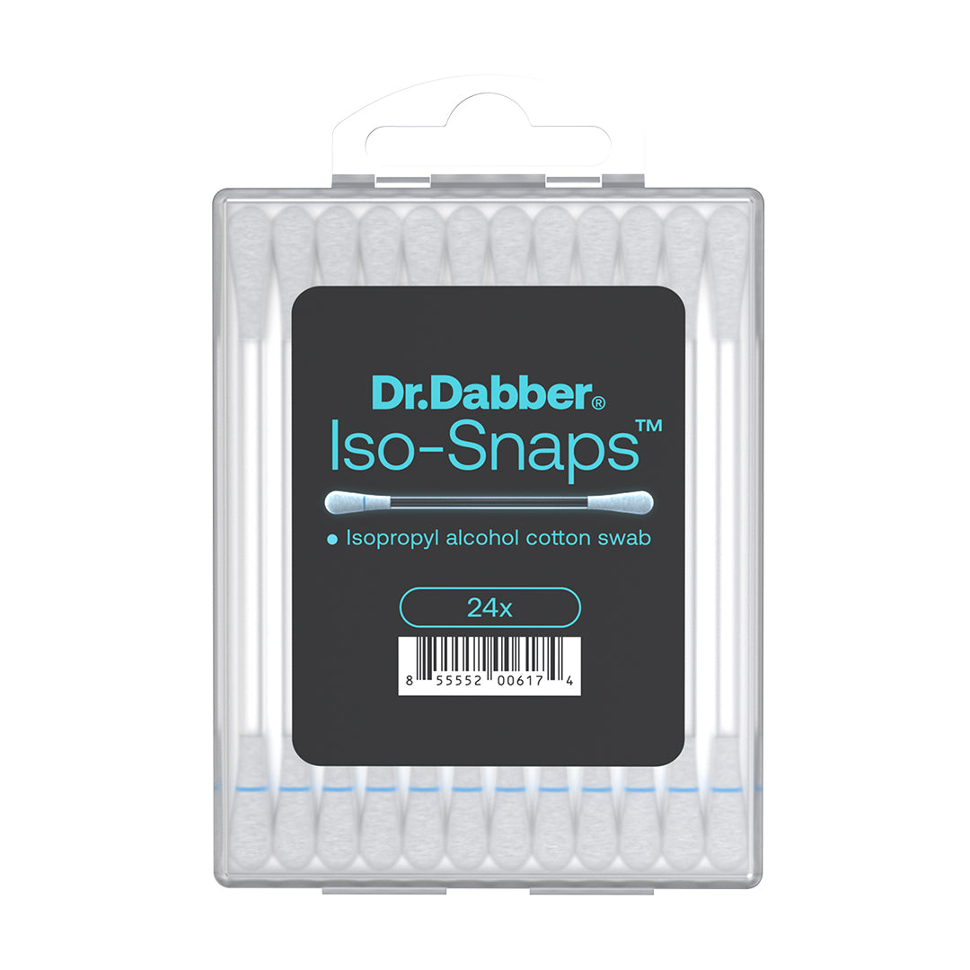 Dr. Dabber Iso-Snaps Easy-Clean Swabs with Alcohol - 24/300ct