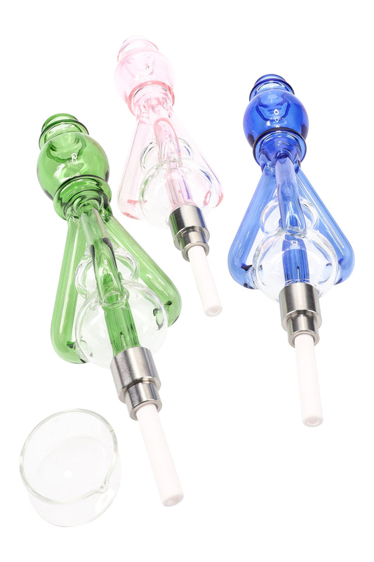 Glass Recycler Dab Straw Kit “Cyclone Vortex” – 9″