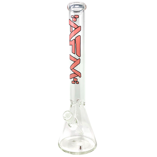 AFM Beaker Bong 18" 5mm Thick Glass w/ Ice Pinches & Downstem