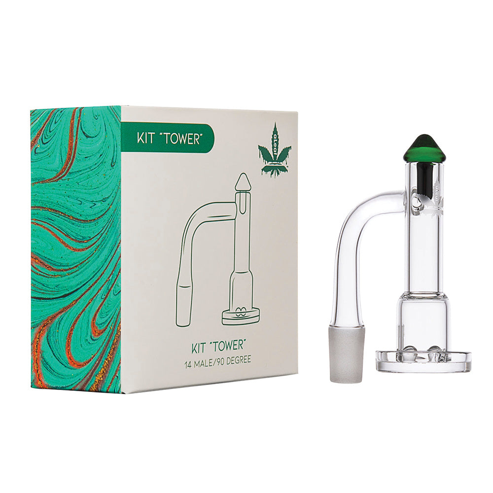 aLeaf Tower Quartz Banger Spinner Kit | 14mm M | 90 Degree