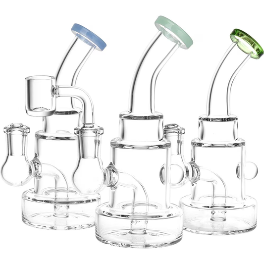 Beauty In Simplicity Glass Dab Rig | 6.25" | 14mm F | Colors Vary
