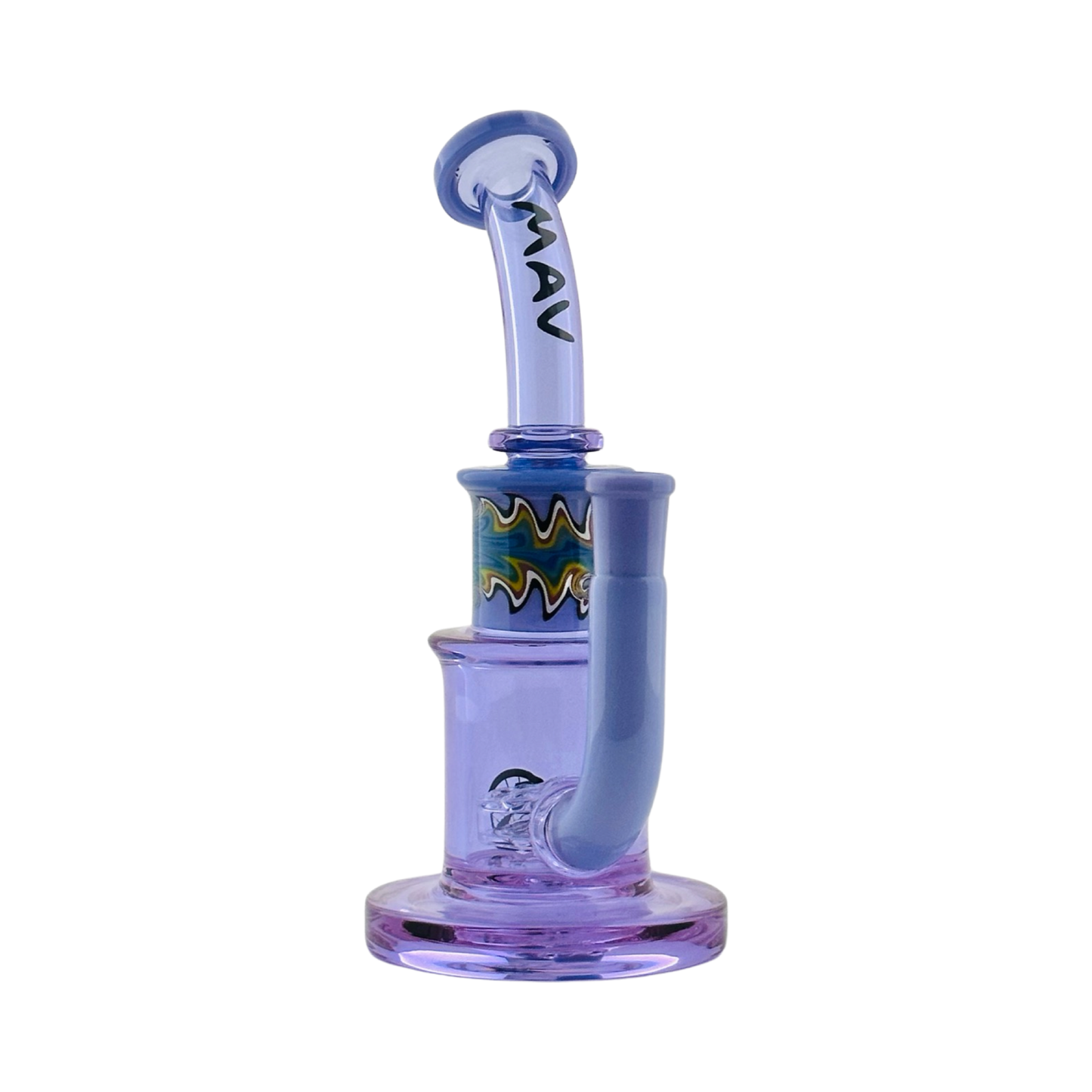 MAV Glass 8" Birthday Cake Wig Wag Dab Rig with 4-Hole Diffuser