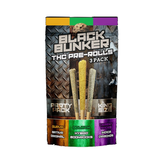 Black Bunker THC Doob Toob Pre-Rolls - 3ct