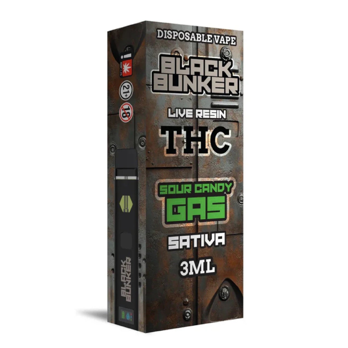 Black Bunker THC Live Resin Device - 3000mg