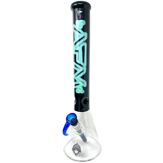 18" AFM Neon Lights Sleeve Glass Beaker Bong