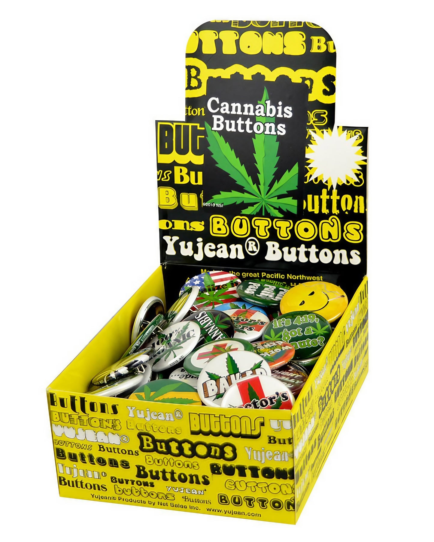 Cannabis Themed Buttons - 133 Pack