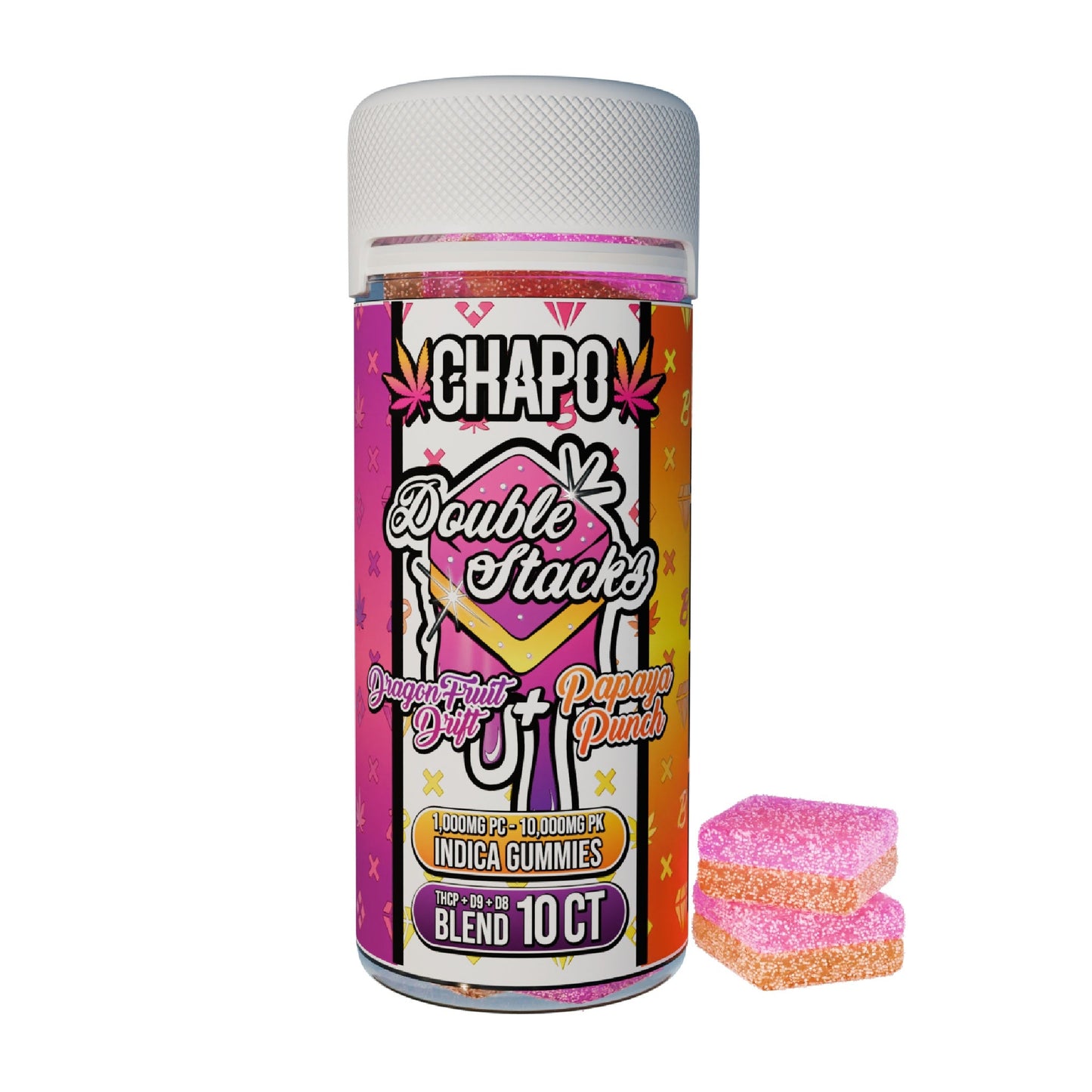 Chapo Double Stacks THC-P Gummy Jar - 10,000mg