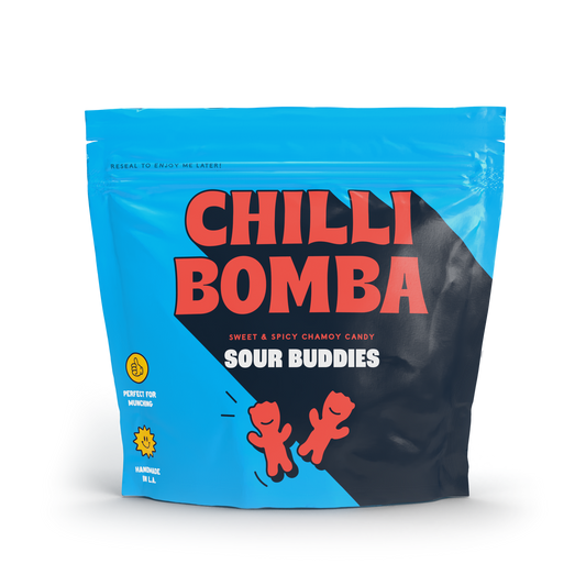 CHILLY BOMBA 8oz Spicy Sour Buddies Vegan Candies