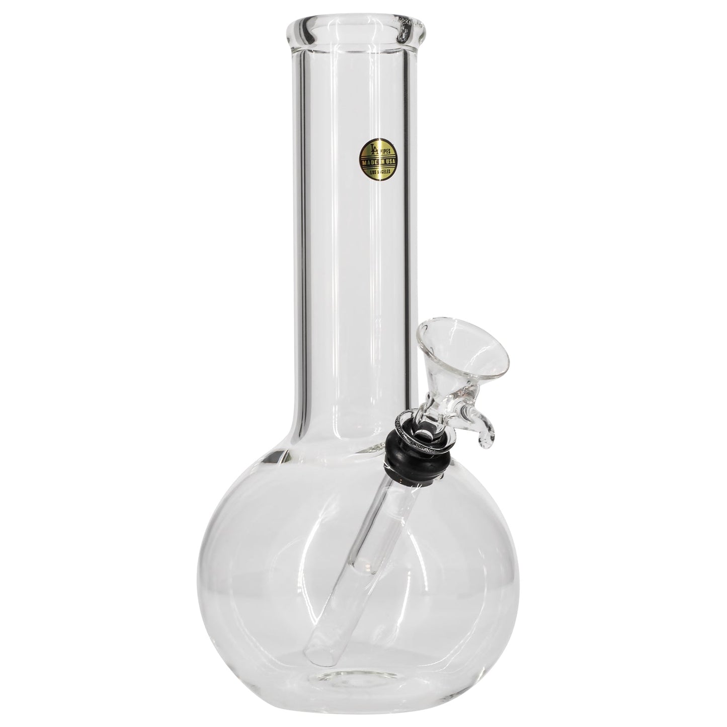 LA Pipes Clear Glass Basic Water Pipe