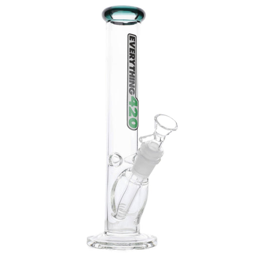 E420 Colored Tip Straight Tube Bong - 10in