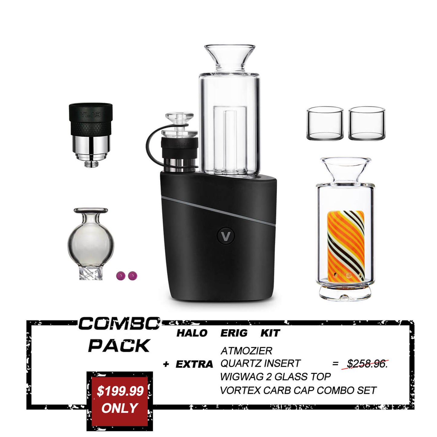VLAB HALO BOX Vaporizer Bundle - Pre-Order Purple/Green