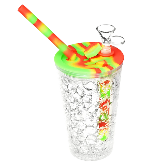 UV Reactive 6" Travel Cup Bubbler - Cooling Freeze
