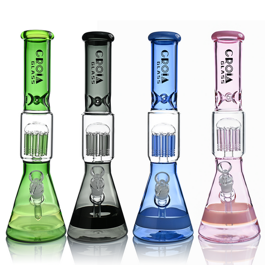 15" Beaker Bong with Tree Perc and Ice Catcher | Croia Glass