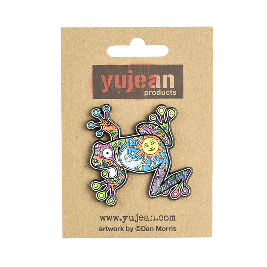 Dan Morris Day Night Frog Enamel Pin | 2" x 1.9"
