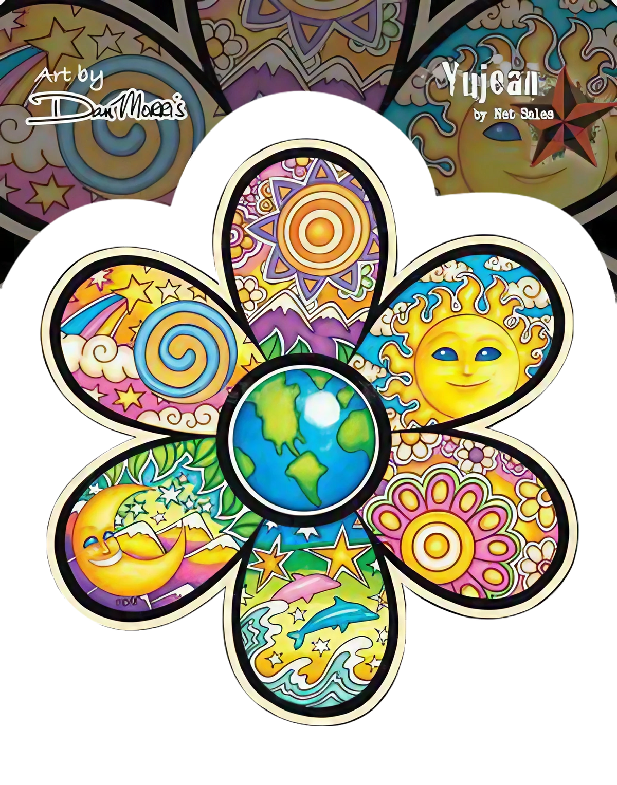 Dan Morris "Earth Flower" Indoor and Outdoor Sticker