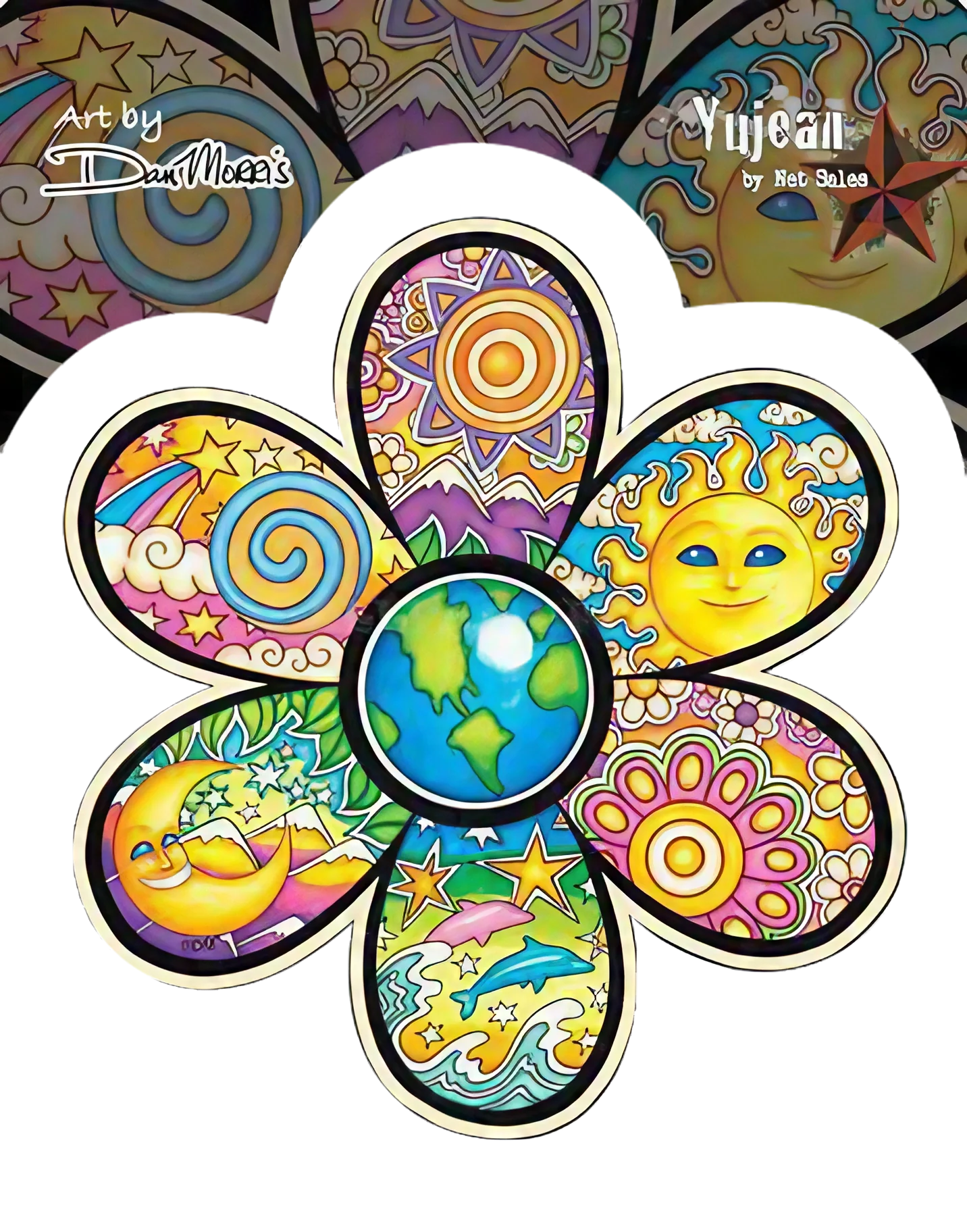 Dan Morris "Earth Flower" Indoor and Outdoor Sticker