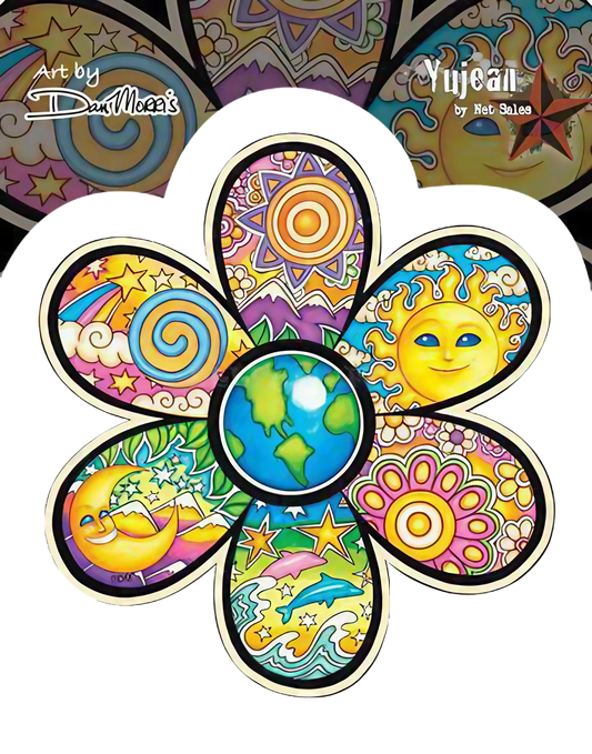 Dan Morris "Earth Flower" Indoor and Outdoor Sticker