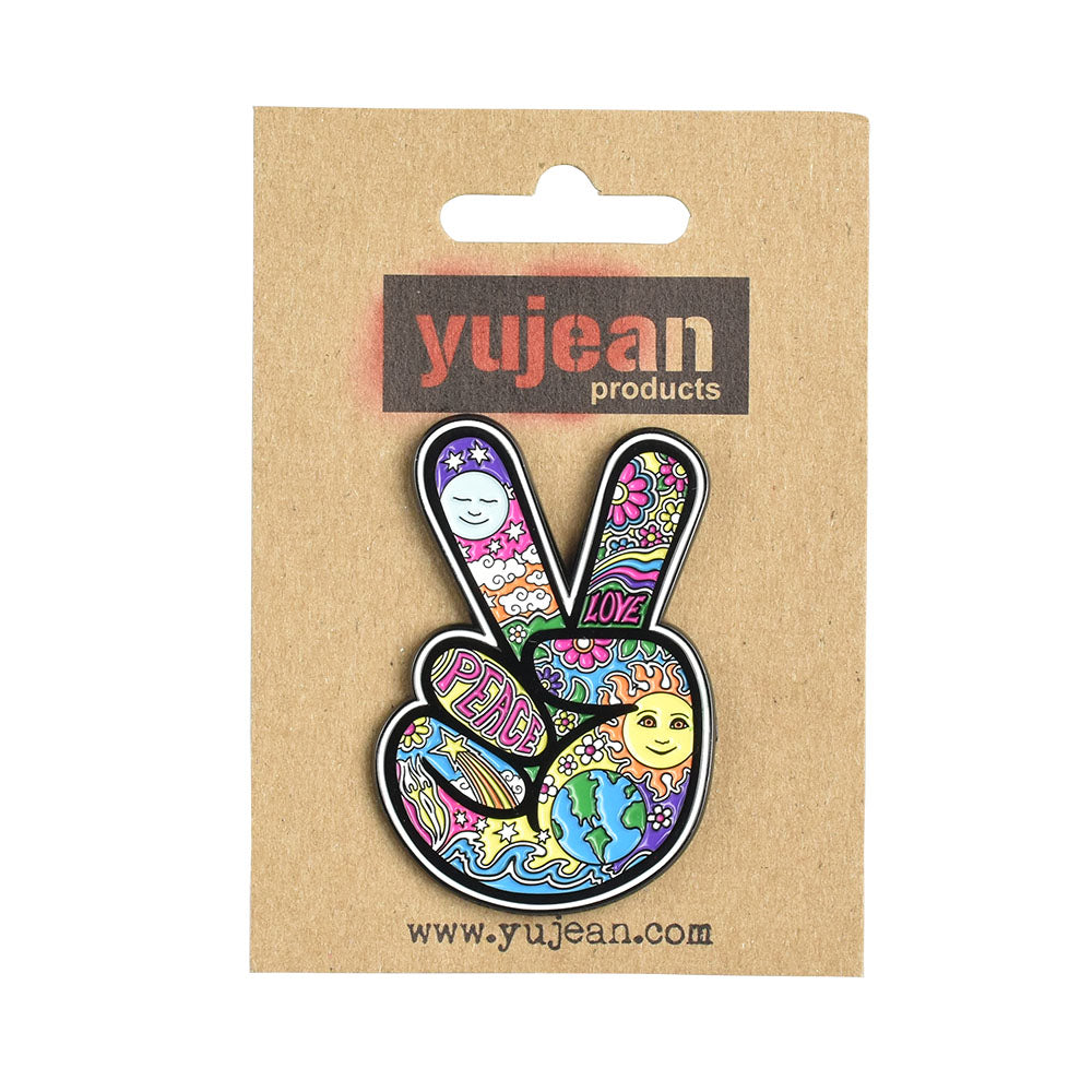 Dan Morris Peace Fingers Enamel Pin | 2" x 1.3"