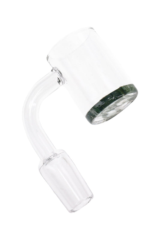 Quartz 14.5 mm Male 90° Banger – Colored Bottom – Assorted Colors