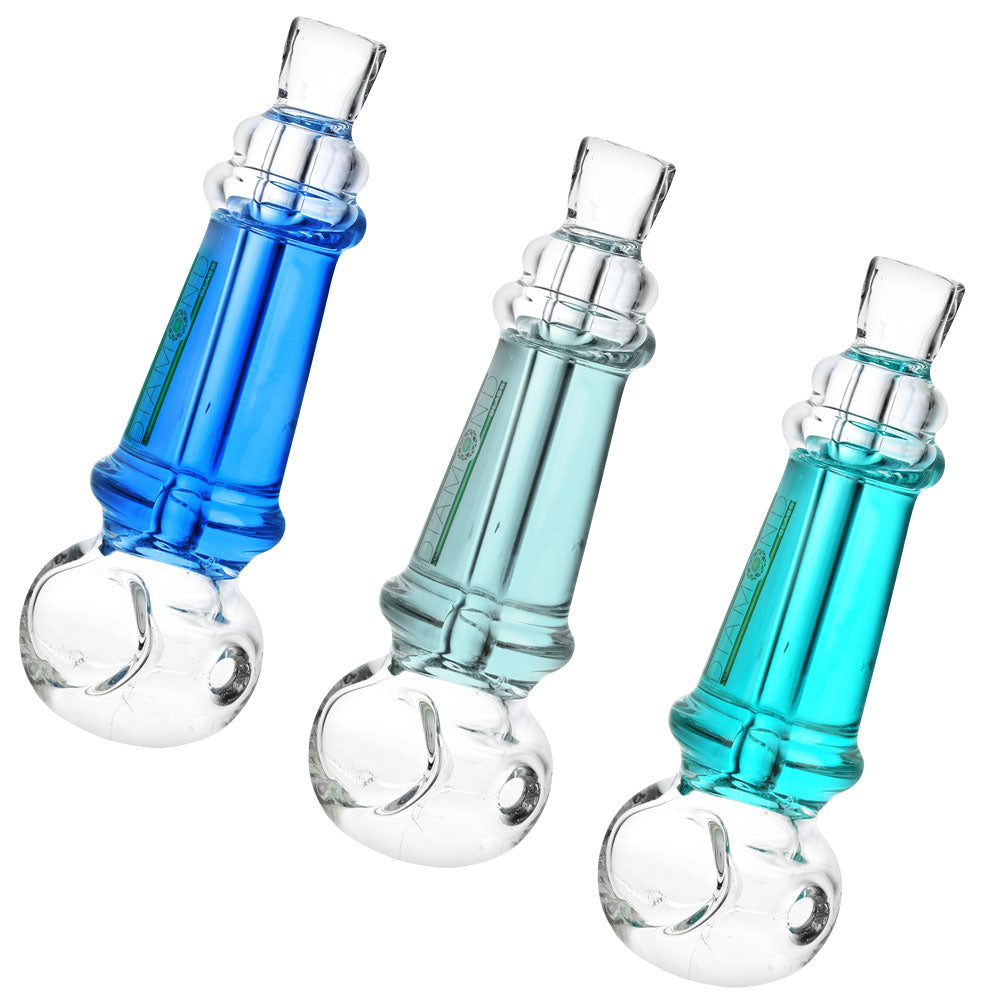 Diamond Glass Glycerin Spoon Pipe - 5" - Elevate Your Smoking Experience
