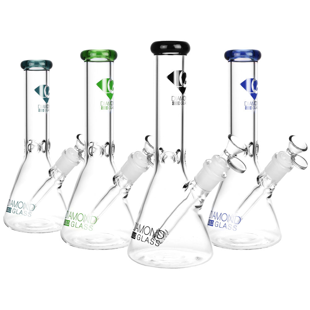 Diamond Glass Gold Clone Water Pipe | 10" | 14mm F