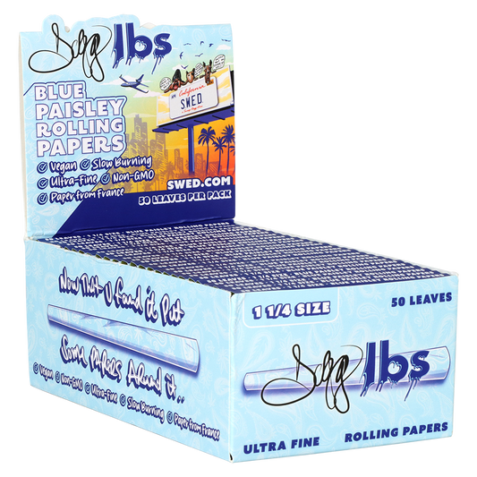Dogg Lbs Blue Paisley Rolling Papers | 1 1/4 | 50pc | 50pk Display