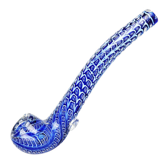 Double Glass Long Sherlock Pipe - Serpent Scales