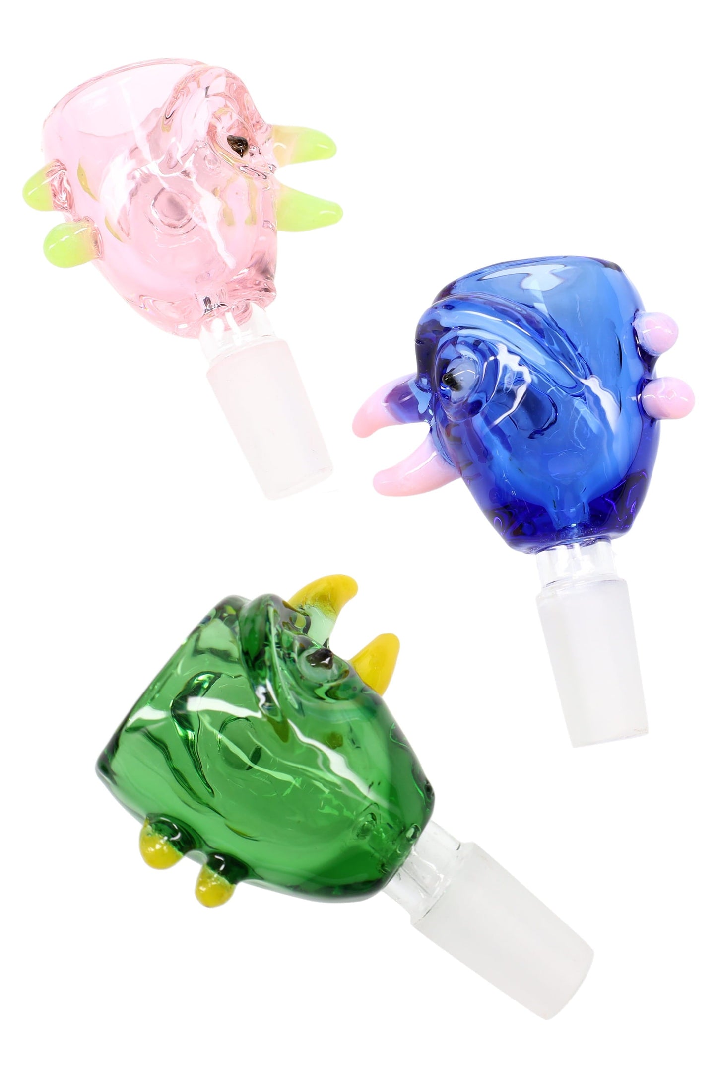 Glass-on-Glass 14.5 mm Male Bird Bong Bowl “Sky Beak”