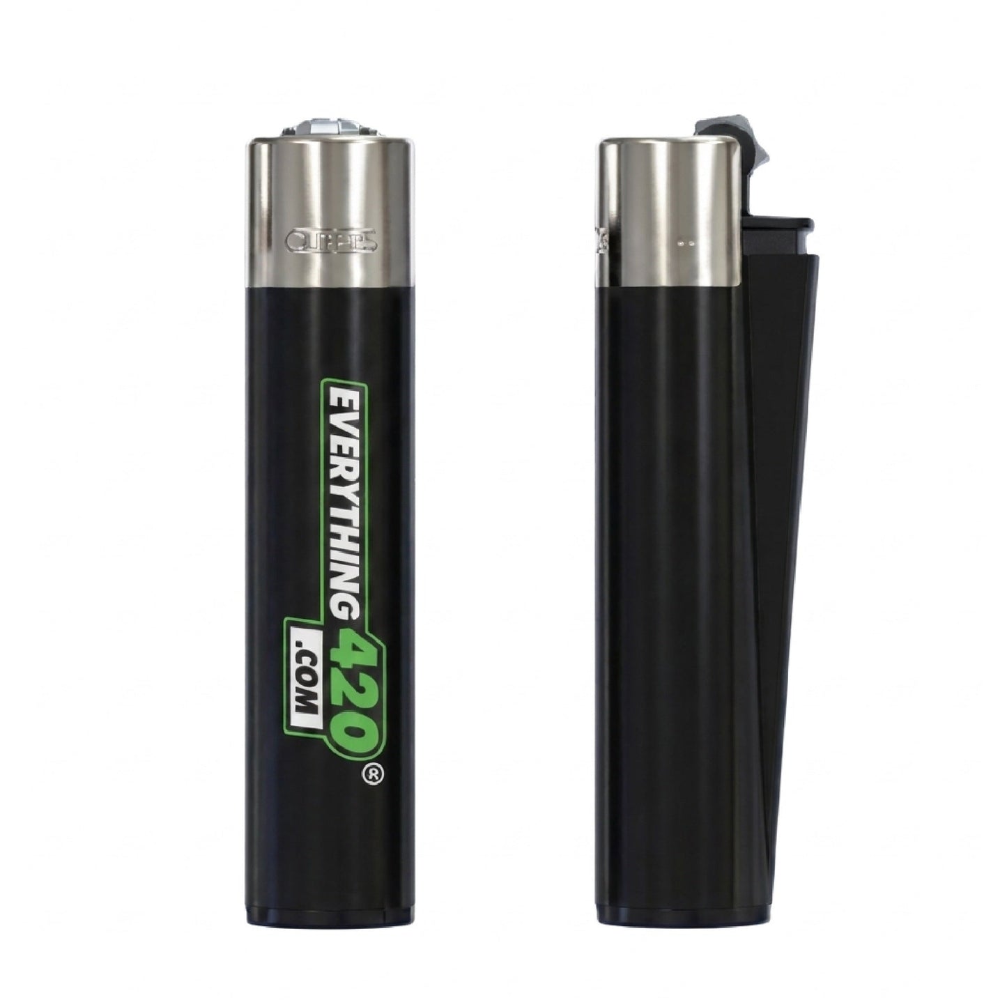 E420 Black Logo Clipper Lighter