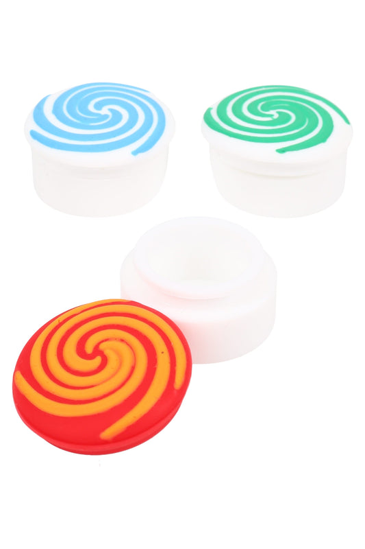 Spiral Silicone Jar – 1.25″ - Assorted Colors