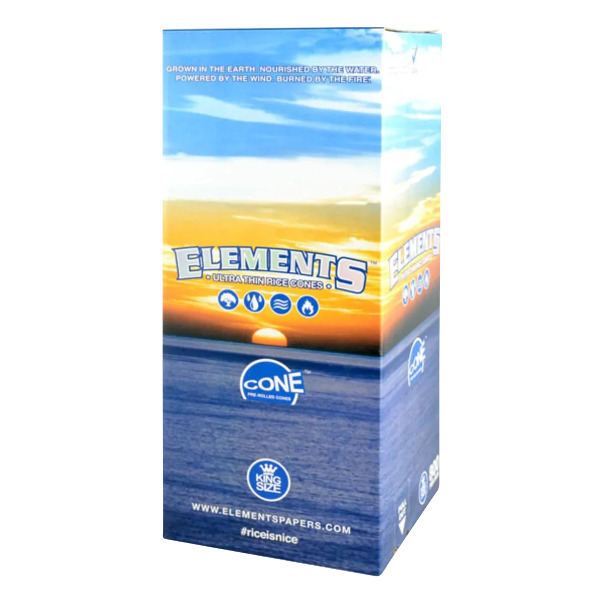 Elements Kingsize Rice Pre-Rolled Cones - Bulk 800 Pack